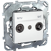 R-TV/SAT Розетка оконечная, цвет Белый ― интернет магазин электротоваров Вип-Электро