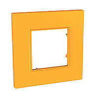 Unica Quadro Рамка на 1 пост, цвет  Оранжевый ― интернет магазин электротоваров Вип-Электро