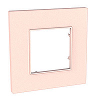 Unica Quadro Рамка на 1 пост, цвет  Розовый Жемчуг ― интернет магазин электротоваров Вип-Электро