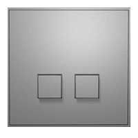 Lithoss SB2T Выключатель 2-кнопочный, 1 посад. место, 3А, 250V цвет Alu Grey ― интернет магазин электротоваров Вип-Электро