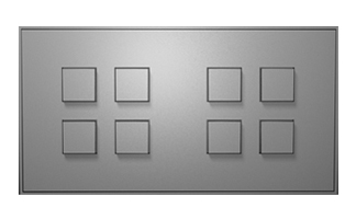 Lithoss SB44T Выключатель 8-кнопочный, 2 посад. места, 3А, 250V цвет Alu Grey ― интернет магазин электротоваров Вип-Электро
