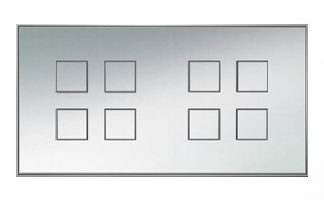 Lithoss SB44T Выключатель 8-кнопочный, 2 посад. места, 3А, 250V цвет Chrome ― интернет магазин электротоваров Вип-Электро