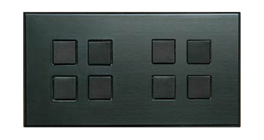 Lithoss SB44T Выключатель 8-кнопочный, 2 посад. места, 3А, 250V цвет Fusain ― интернет магазин электротоваров Вип-Электро