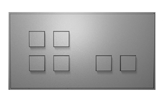 Lithoss SB42T Выключатель 6-кнопочный, 2 посад. места, 3А, 250V цвет Alu Grey ― интернет магазин электротоваров Вип-Электро