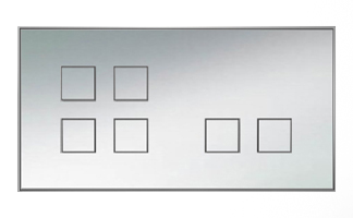 Lithoss SB42T Выключатель 6-кнопочный, 2 посад. места, 3А, 250V цвет Chrome ― интернет магазин электротоваров Вип-Электро