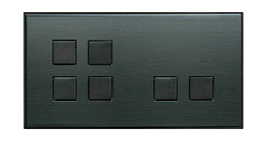 Lithoss SB42T Выключатель 6-кнопочный, 2 посад. места, 3А, 250V цвет Fusain ― интернет магазин электротоваров Вип-Электро