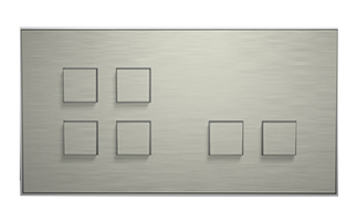 Lithoss SB42T Выключатель 6-кнопочный, 2 посад. места, 3А, 250V цвет Inox ― интернет магазин электротоваров Вип-Электро