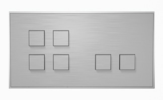 Lithoss SB42T Выключатель 6-кнопочный, 2 посад. места, 3А, 250V цвет Nicel Satin ― интернет магазин электротоваров Вип-Электро