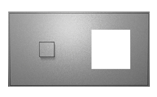 Lithoss SB1TMG Выключатель 1-кнопочный + 1 посад. место, 3А, 250V цвет Alu Grey ― интернет магазин электротоваров Вип-Электро