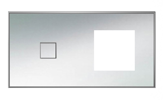 Lithoss SB1TMG Выключатель 1-кнопочный + 1 посад. место, 3А, 250V цвет Chrome ― интернет магазин электротоваров Вип-Электро