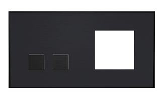 Lithoss SB2TMGR Выключатель 2-кнопочный слева + 1 посад. место, 3А, 250V цвет Fusain ― интернет магазин электротоваров Вип-Электро