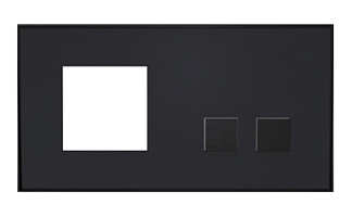 Lithoss SB2TMGL Выключатель 2-кнопочный справа + 1 посад. место, 3А, 250V цвет Fusain ― интернет магазин электротоваров Вип-Электро