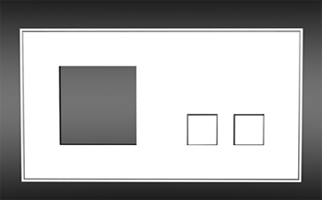 Lithoss SB2TMGL Выключатель 2-кнопочный справа + 1 посад. место, 3А, 250V цвет White ― интернет магазин электротоваров Вип-Электро