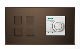 Lithoss SB4TMG Выключатель 4-кнопочный + 1 посад. место, 3А, 250V цвет Brons ― интернет магазин электротоваров Вип-Электро