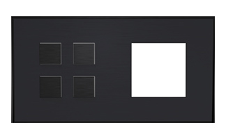 Lithoss SB4TMG Выключатель 4-кнопочный + 1 посад. место, 3А, 250V цвет Fusain ― интернет магазин электротоваров Вип-Электро