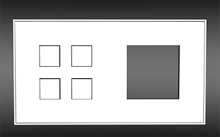 Lithoss SB4TMG Выключатель 4-кнопочный + 1 посад. место, 3А, 250V цвет White ― интернет магазин электротоваров Вип-Электро