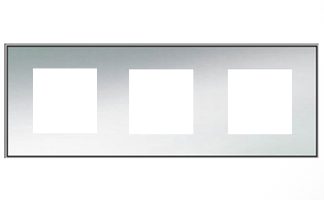 Lithoss SBMMMG Рамка на 2+2+2 модуля, 3 посад. места, цвет Chrome ― интернет магазин электротоваров Вип-Электро