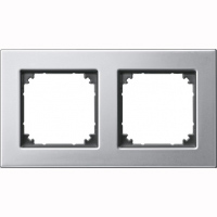 Merten M-PLAN Рамка 2 поста, металл, цвет Платиновое серебро ― интернет магазин электротоваров Вип-Электро