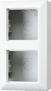 Jung A500 Коробка для накладного монтажа 2-кратная; белая ― интернет магазин электротоваров Вип-Электро