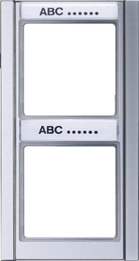 Jung A500 Рамка 2-кратная с полем для надписи; алюминий ― интернет магазин электротоваров Вип-Электро