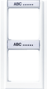 Jung A500 Рамка 2-кратная с полем для надписи; белая ― интернет магазин электротоваров Вип-Электро