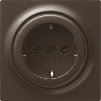 Gira S-Classic Коричневый металлик Розетка с/з с защитными шторками ― интернет магазин электротоваров Вип-Электро