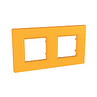 Unica Quadro Рамка на 2 поста, цвет  Оранжевый