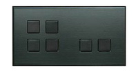 Lithoss SB42T Выключатель 6-кнопочный, 2 посад. места, 3А, 250V цвет Fusain