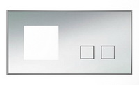 Lithoss SB2TMGL Выключатель 2-кнопочный справа + 1 посад. место, 3А, 250V цвет Chrome