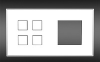 Lithoss SB4TMG Выключатель 4-кнопочный + 1 посад. место, 3А, 250V цвет White