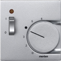Merten SM Алюминий Центр.плата д/мех-ма терморегулятора с выключателем