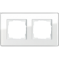 Gira Esprit Glass C Белое стекло Рамка 2-ая