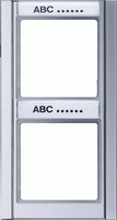 Jung A500 Рамка 2-кратная с полем для надписи; алюминий