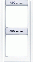 Jung A500 Рамка 2-кратная с полем для надписи; белая
