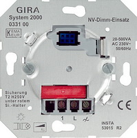 Gira механизм Светорегулятор нажимной для ламп накаливания и обмоточных трансформаторов 500ВТ/ВА