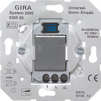 Gira механизм Светорегулятор нажимной универсальный 420Вт/ВА