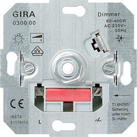 Gira Механизм Светорегулятор поворотный 400Вт