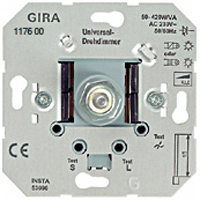 Gira Механизм Светорегулятор поворотный 50-420Вт универсальный