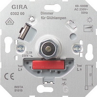 Gira Механизм Светорегулятор поворотный 600Вт